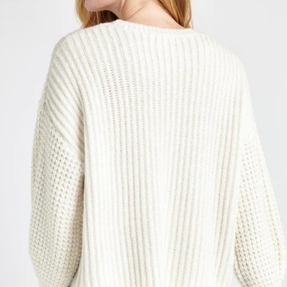 Splendid Chunky Knit Cream Color Sweater Size Small - Picture 3 of 10